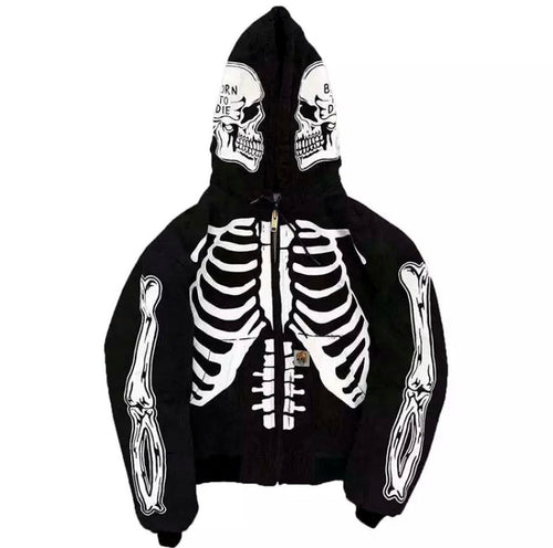 Skull Painted Streetwear Thin Jacket