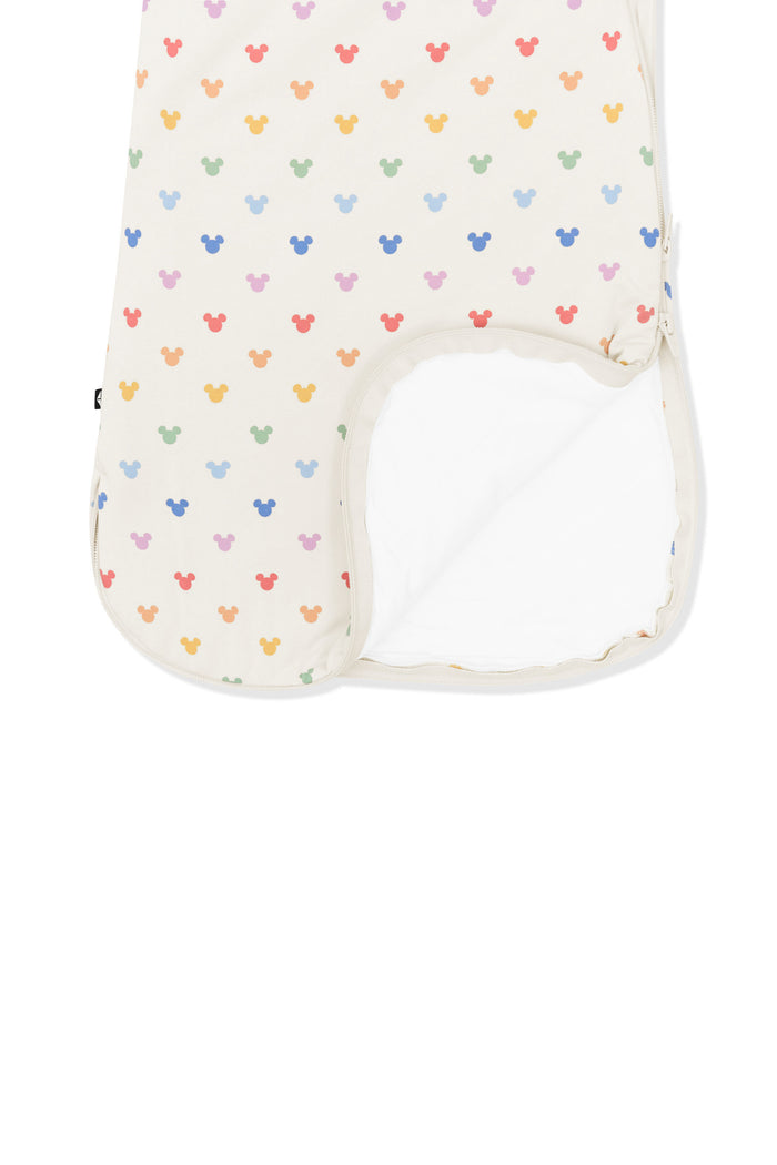 Bottom part of Sleep Bag in Pastel Mickey Mouse pattern on an oat background