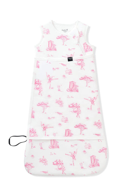 Sleep Bag Swaddler in Toile Ballet 1.0 shown swaddled
