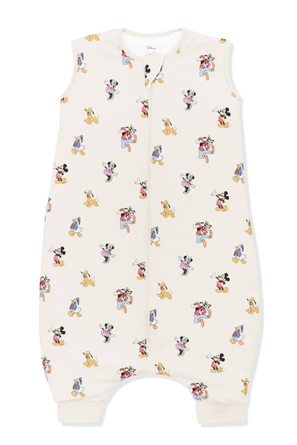 Sleep Bag Walker with Mickey Mouse and Friends print on an oat background