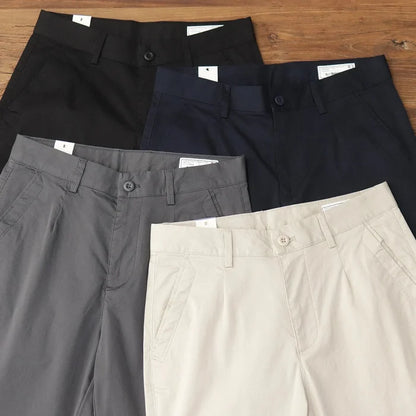 Slim fit business chinos - AntoniosClothing - Dark gray