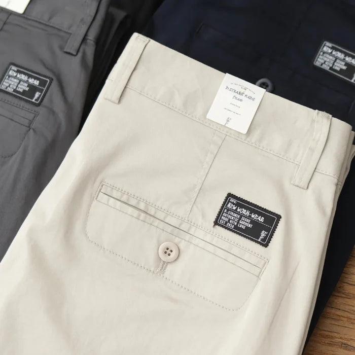 Slim fit business chinos - AntoniosClothing - Dark gray