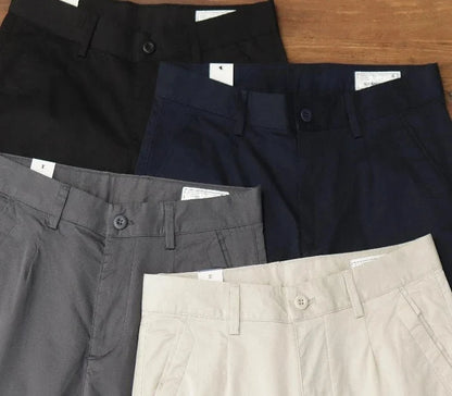 Slim fit business chinos - AntoniosClothing - Dark gray