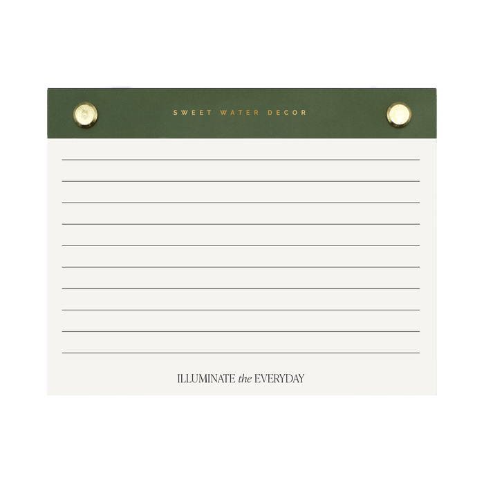 Small Green Gold Rivet Basic Notepad [Online Only]