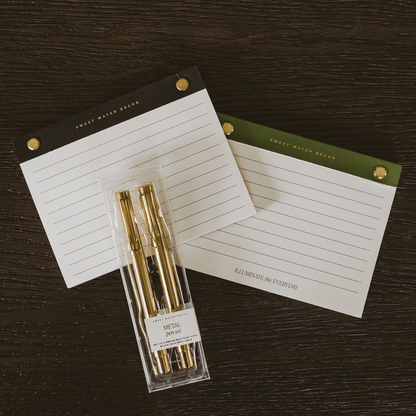 Small Green Gold Rivet Basic Notepad [Online Only]