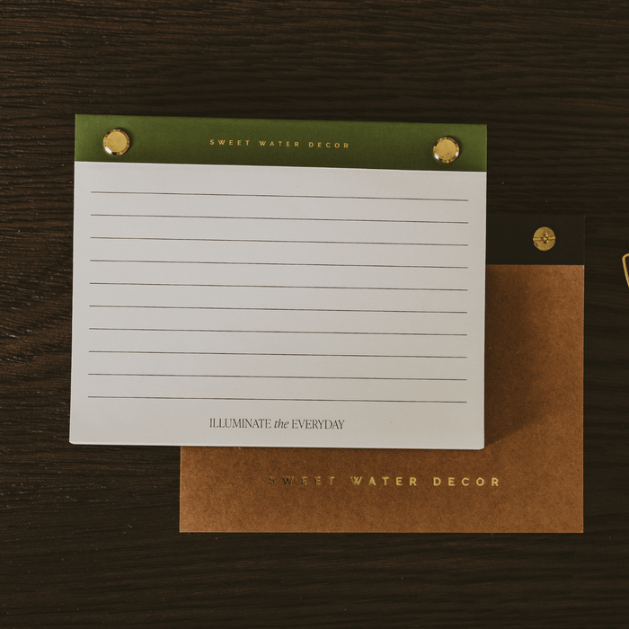 Small Green Gold Rivet Basic Notepad [Online Only]