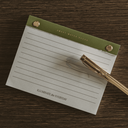 Small Green Gold Rivet Basic Notepad [Online Only]