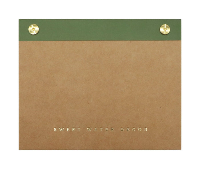 Small Green Gold Rivet Basic Notepad [Online Only]