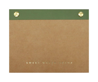 Small Green Gold Rivet Basic Notepad [Online Only]