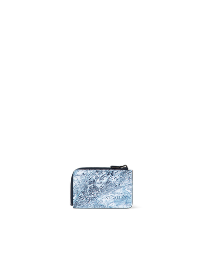 Designer Small Wallet with St. Gallen Map Print - blue - multicolor
