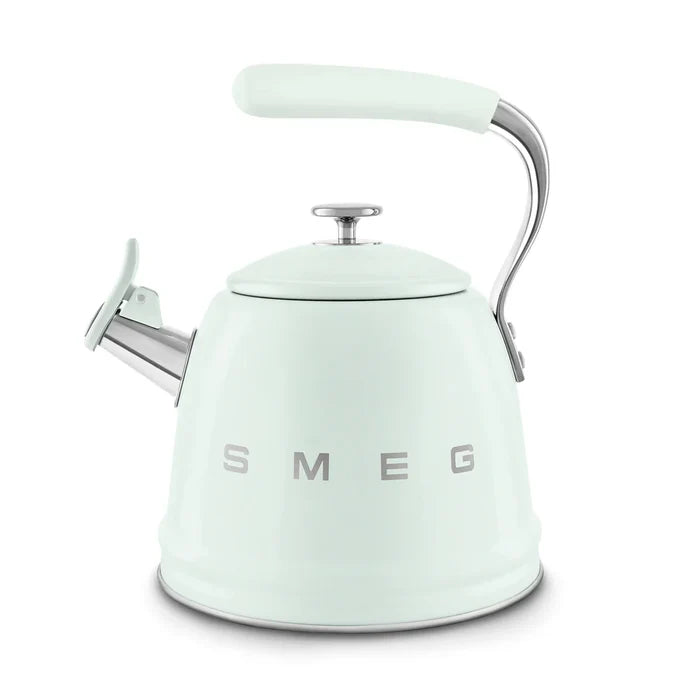 Smeg WKF01PG Retro 50s Style Whistling Hob Kettle Pastel Green Pastel Green