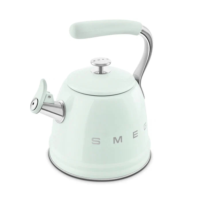 Smeg WKF01PG Retro 50s Style Whistling Hob Kettle Pastel Green Pastel Green