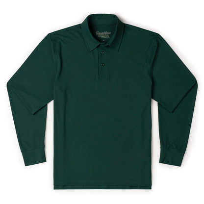 RSVLTS XS Breakfast Balls Commuter Long Sleeve Polo Smoke Pine – Commuter Long Sleeve Polo Smoke Pine – Commuter Long Sleeve Polo