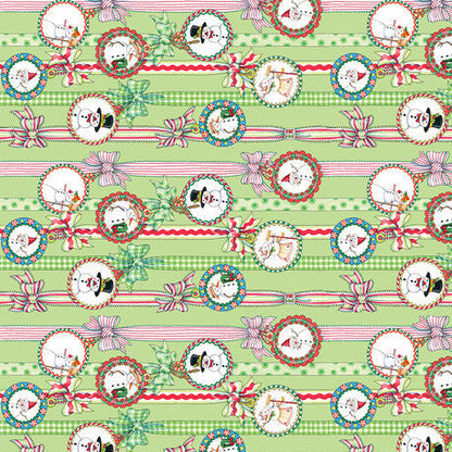 Snow People Ribbon Fabric