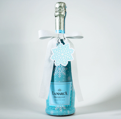 Snowflakes Prosecco Bottle Wrap