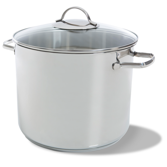Soeppan 26 cm 11 liter zilver vooraanzicht
