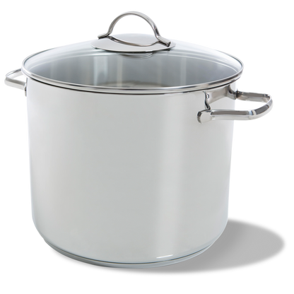 Soeppan 26 cm 11 liter zilver vooraanzicht