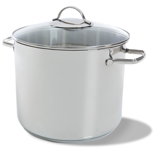 Soeppan 26 cm 11 liter zilver vooraanzicht