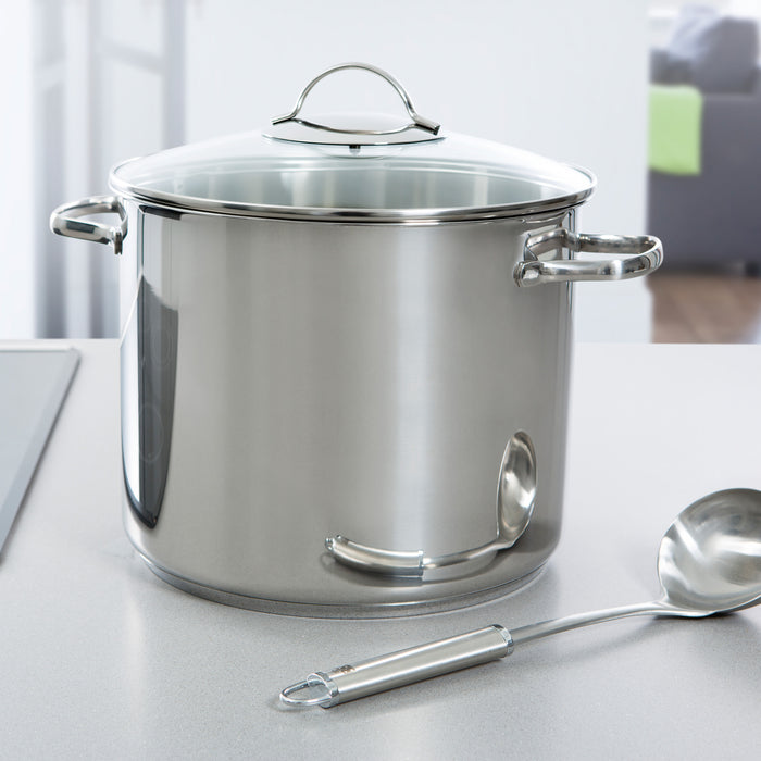Soeppan 26 cm 11 liter zilver met pollepel