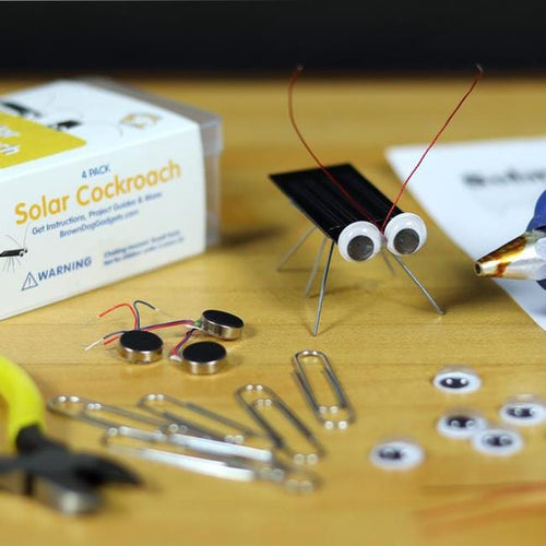 Solar Cockroach Kit - 4 Pack by Brown Dog Gadgets - The Pi Hut