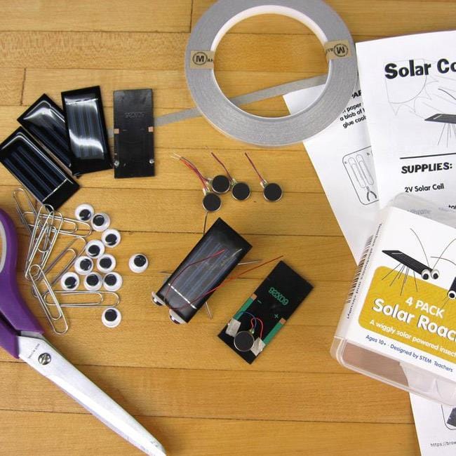 Solar Cockroach Kit - 4 Pack by Brown Dog Gadgets - The Pi Hut