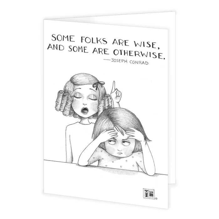 Some Folks Are Wise Engeldark Card