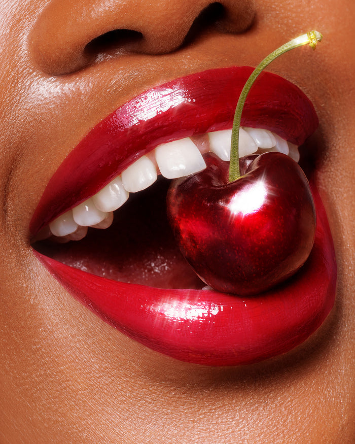 Sour Cherry Fluted Glasses