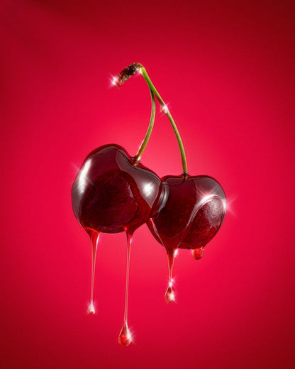 Sour Cherry Fluted Glasses
