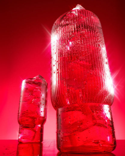 Sour Cherry Fluted Glasses