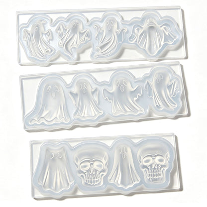 Spooky Ghost Skull Decorative Figurine Resin Mold