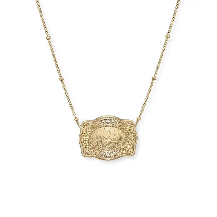 SpurWest Lonewolf Mini Belt Buckle Necklace