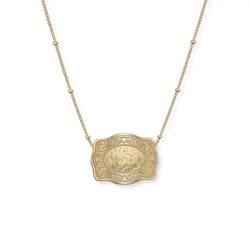 SpurWest Lonewolf Mini Belt Buckle Necklace