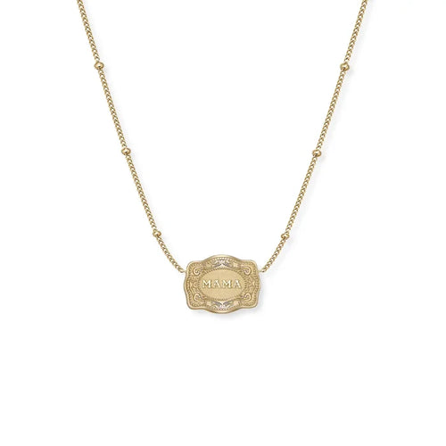 SpurWest Ultra Mini Belt Buckle Mama Necklace