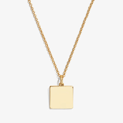 Square Charm Necklace, 21''