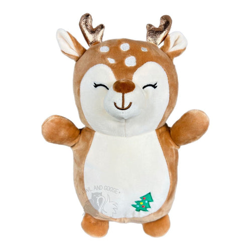 Squishmallow 10 Inch Dawn the Fawn Christmas Hug Mees Plush Toy - Owl & Goose Gifts