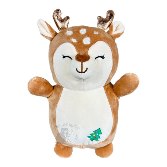Squishmallow 10 Inch Dawn the Fawn Christmas Hug Mees Plush Toy - Owl & Goose Gifts