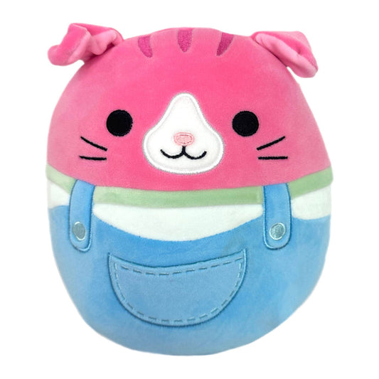Squishmallow 8 Inch Geraldine the Cat in Overalls Plush Toy *FINAL SALE*