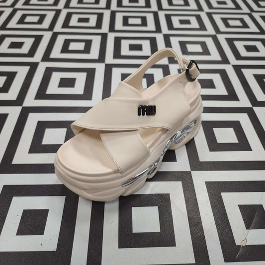 SRJ-060 BEIGE - Maha fashions -  Women Footwear