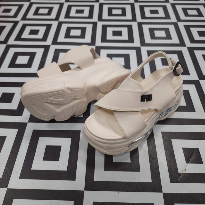 SRJ-060 BEIGE - Maha fashions -  Women Footwear