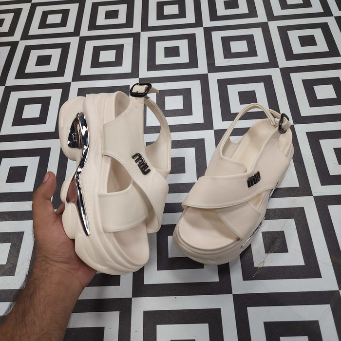 SRJ-060 BEIGE - Maha fashions -  Women Footwear