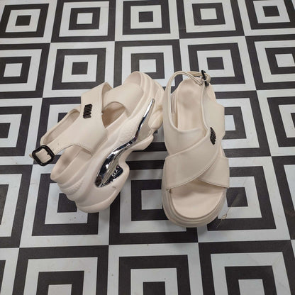 SRJ-060 BEIGE - Maha fashions -  Women Footwear