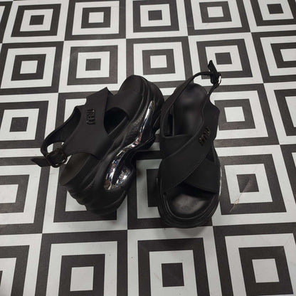 SRJ-060 BLACK - Maha fashions -  Women Footwear
