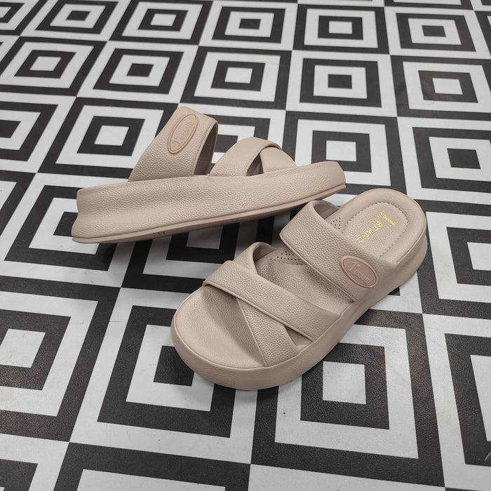 SRJ-061 BEIGE - Maha fashions -  Women Footwear