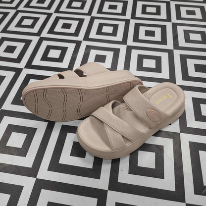 SRJ-061 BEIGE - Maha fashions -  Women Footwear