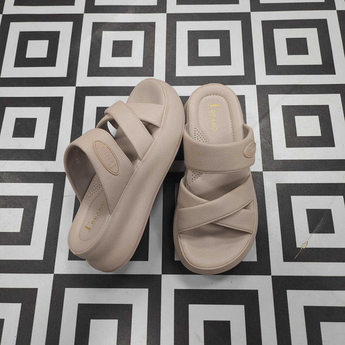SRJ-061 BEIGE - Maha fashions -  Women Footwear
