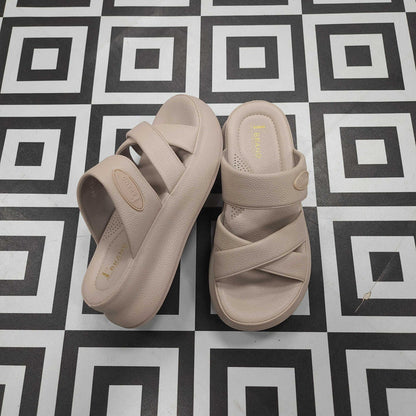 SRJ-061 BEIGE - Maha fashions -  Women Footwear