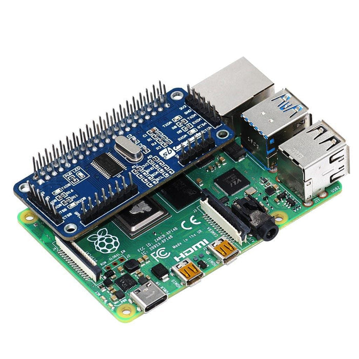 Stackable Serial Expansion HAT [Discontinued] by SBC - The Pi Hut