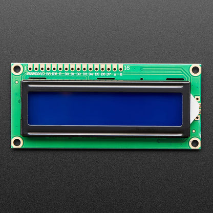Standard LCD 16x2 + extras (white on blue) by Adafruit - The Pi Hut