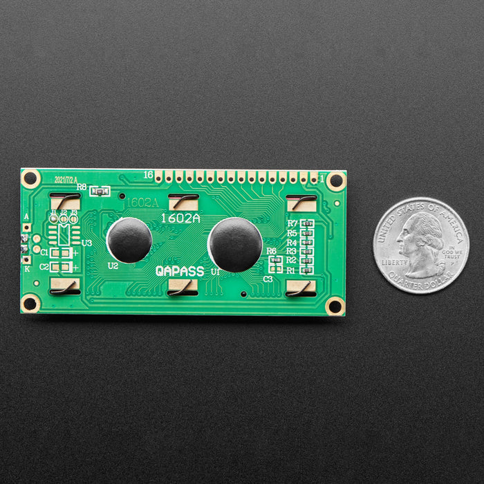 Standard LCD 16x2 + extras (white on blue) by Adafruit - The Pi Hut