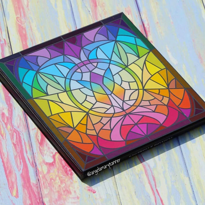 Low angled view of Standard Stained Glass Magnetic Palette